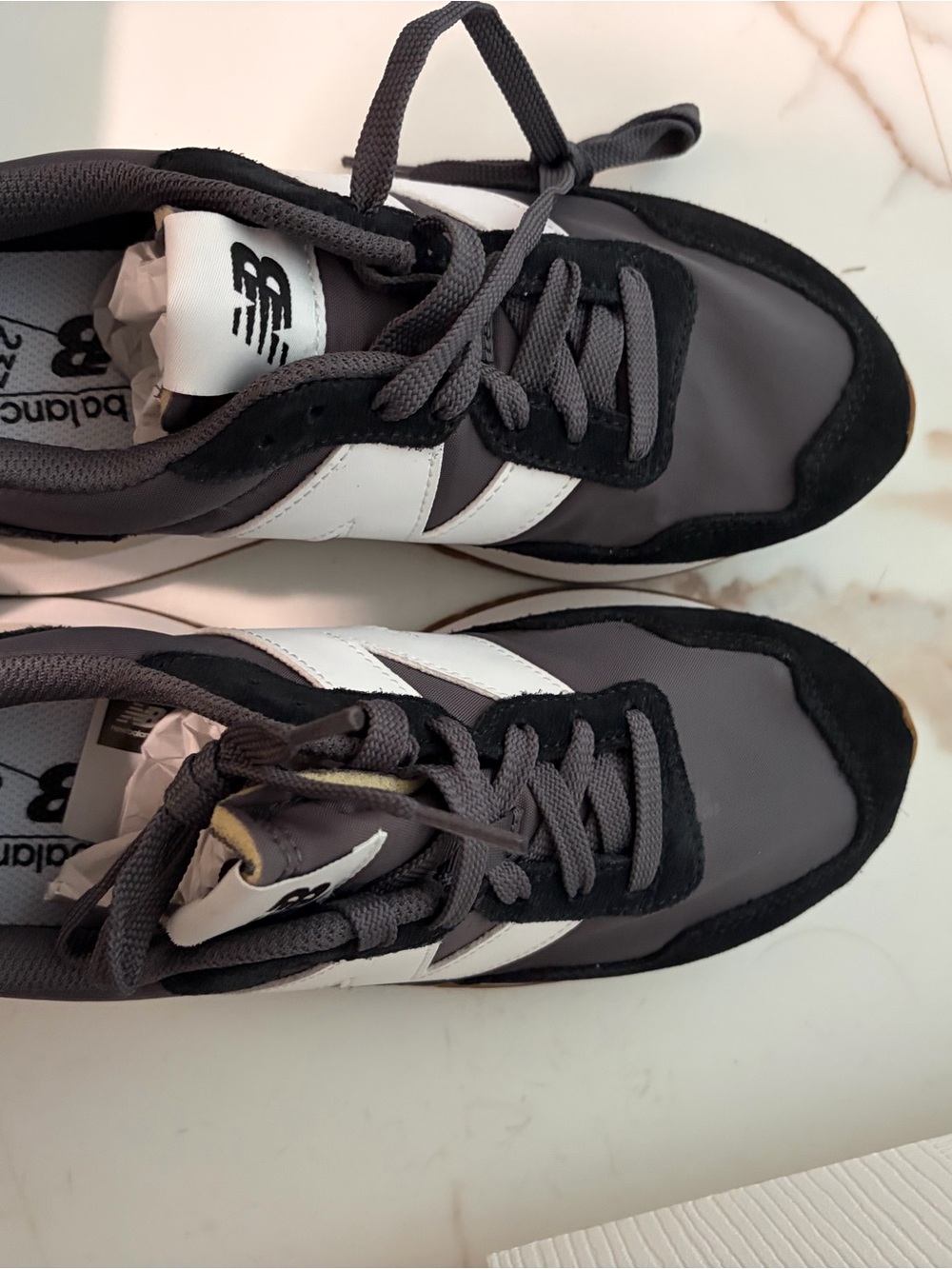 New Balance Women’s' Gray & White Retro Sneakers
